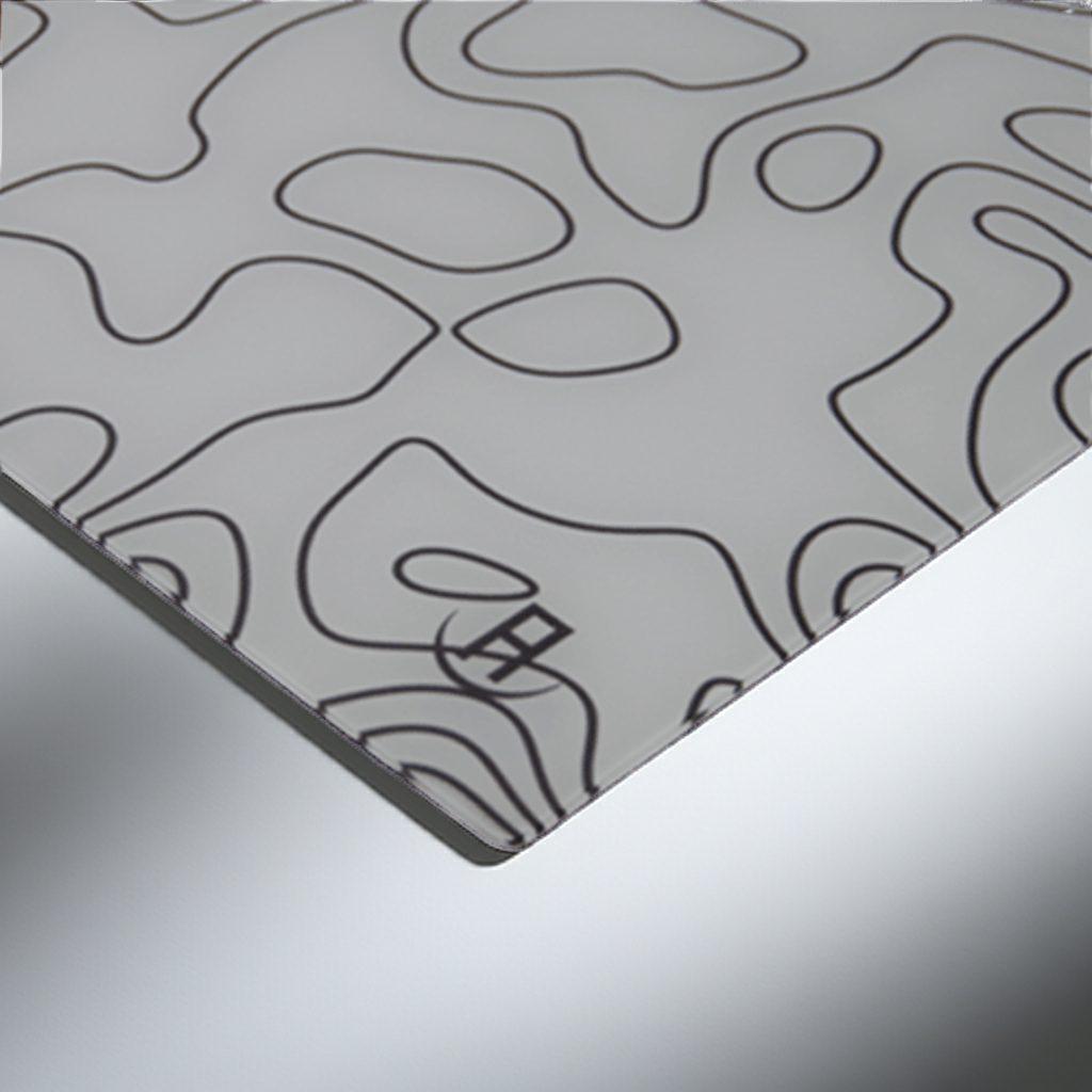Topo glass mouse pad - Azure Pads