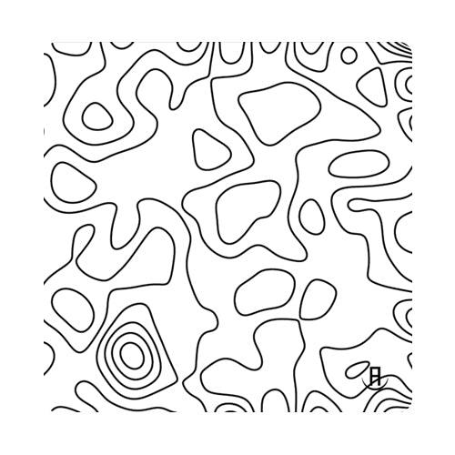 white topography glass mouse pad