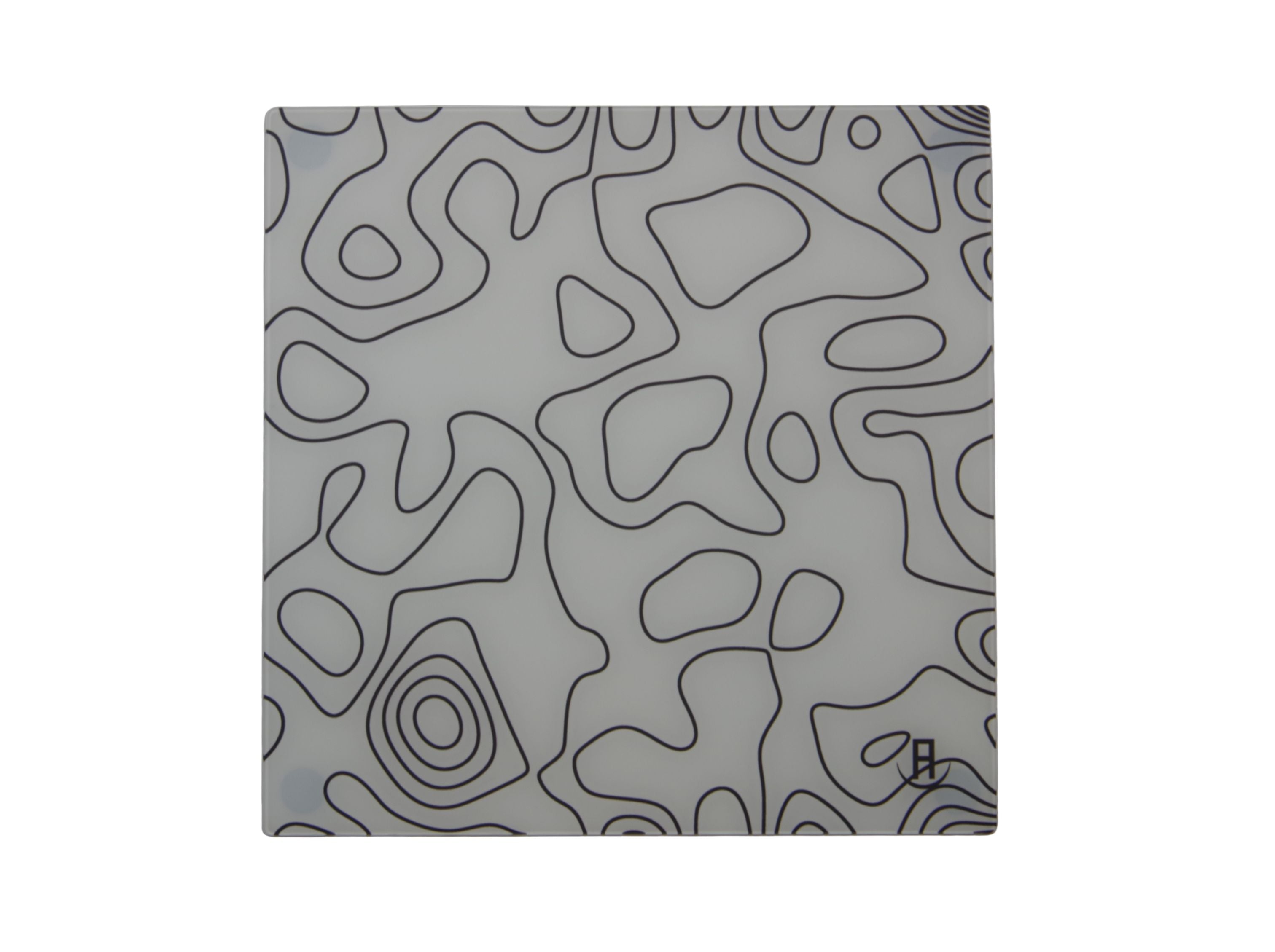 white topography glass mouse pad