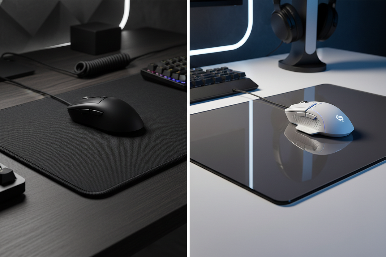 cloth gaming mouse pads versus glass gaming mouse pads