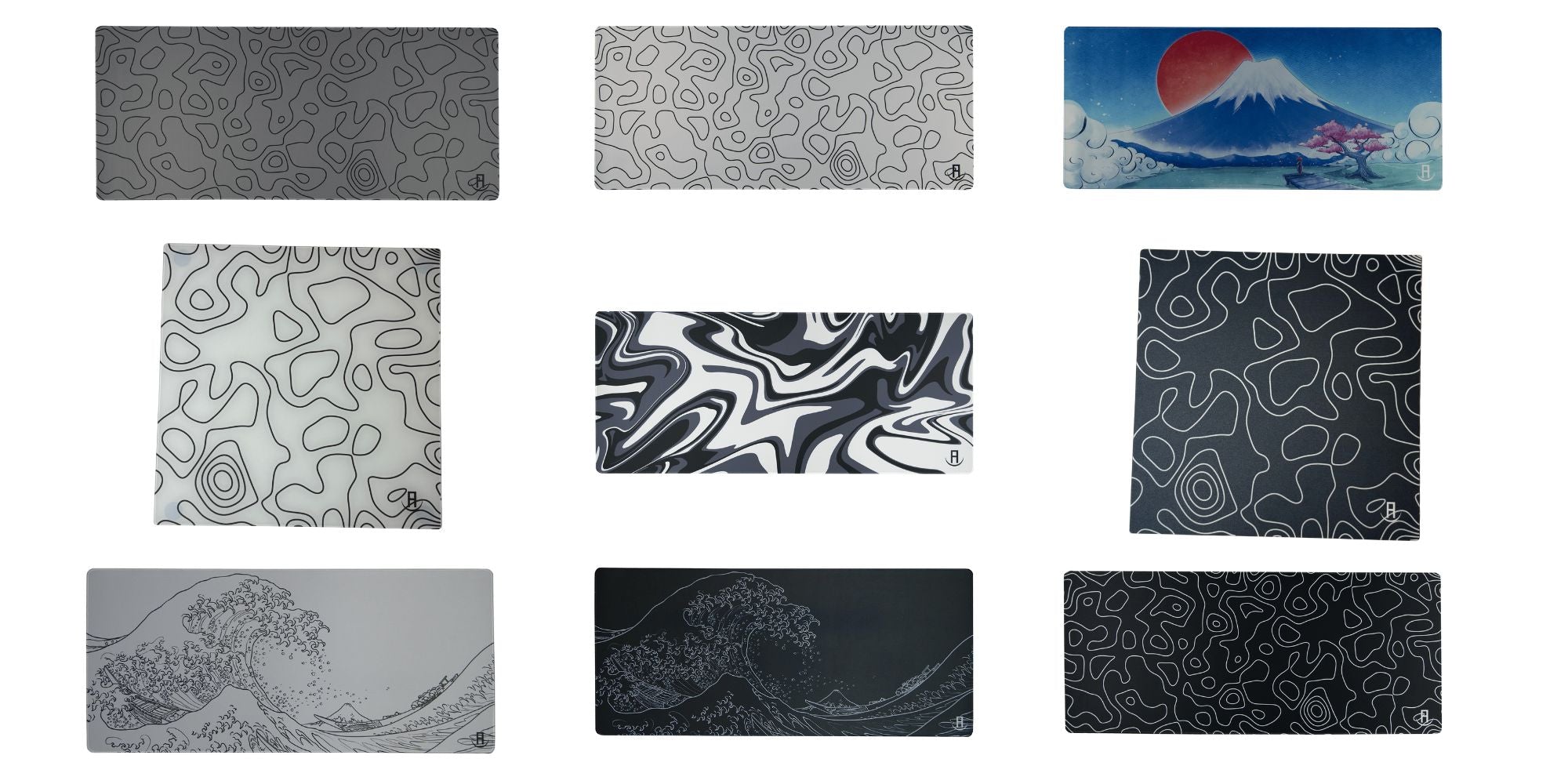 Gaming desk pads and gaming glass mouse pads