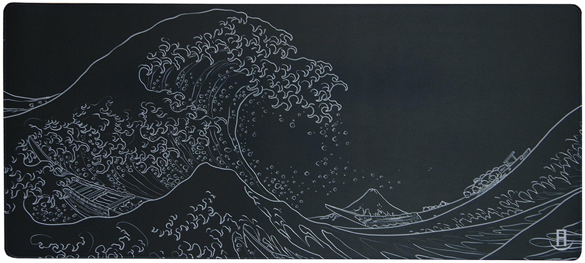 black wave of kanagawa mousepad front view 