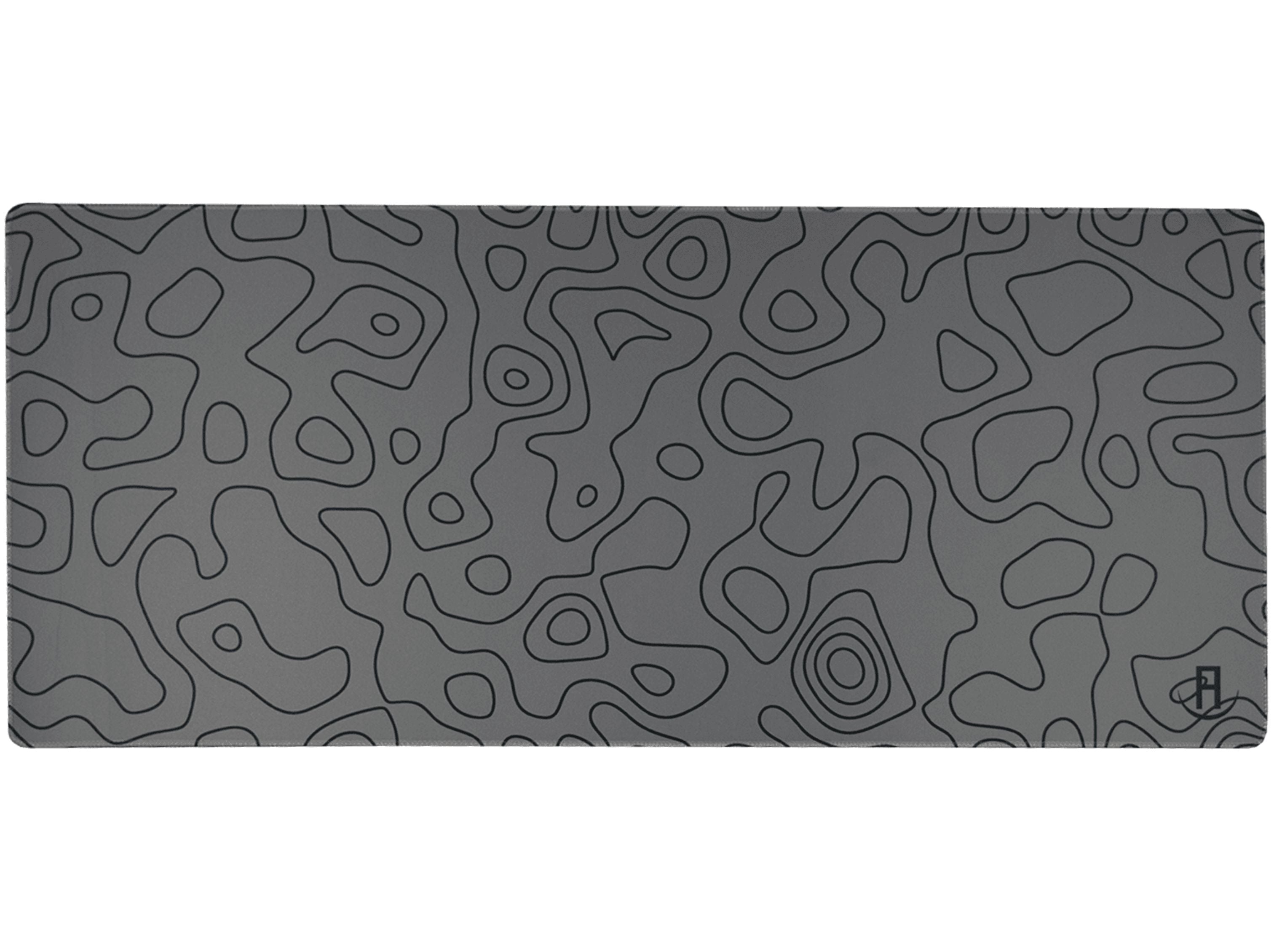 Grey Topography Gaming Mouse Pad | AzurePads