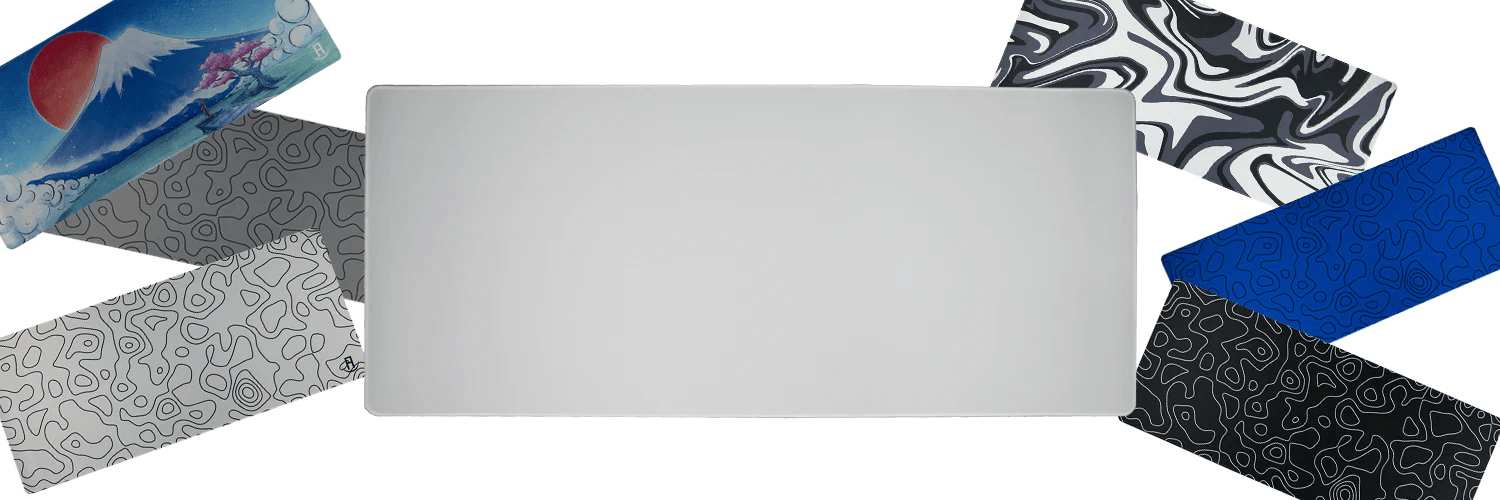 custom mouse pad with gaming mouse pads around it